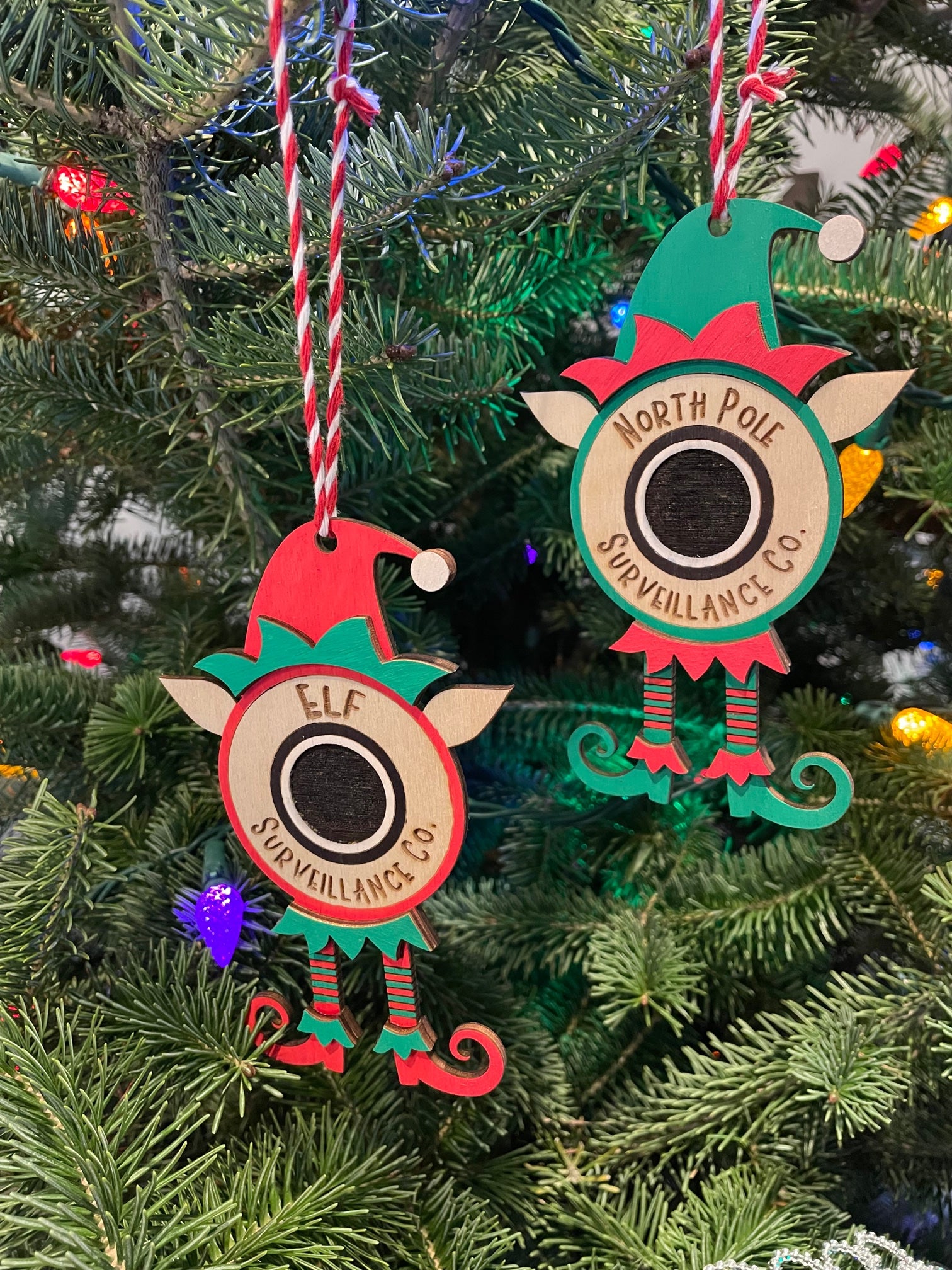 Laser Engraved Wood Christmas Ornaments