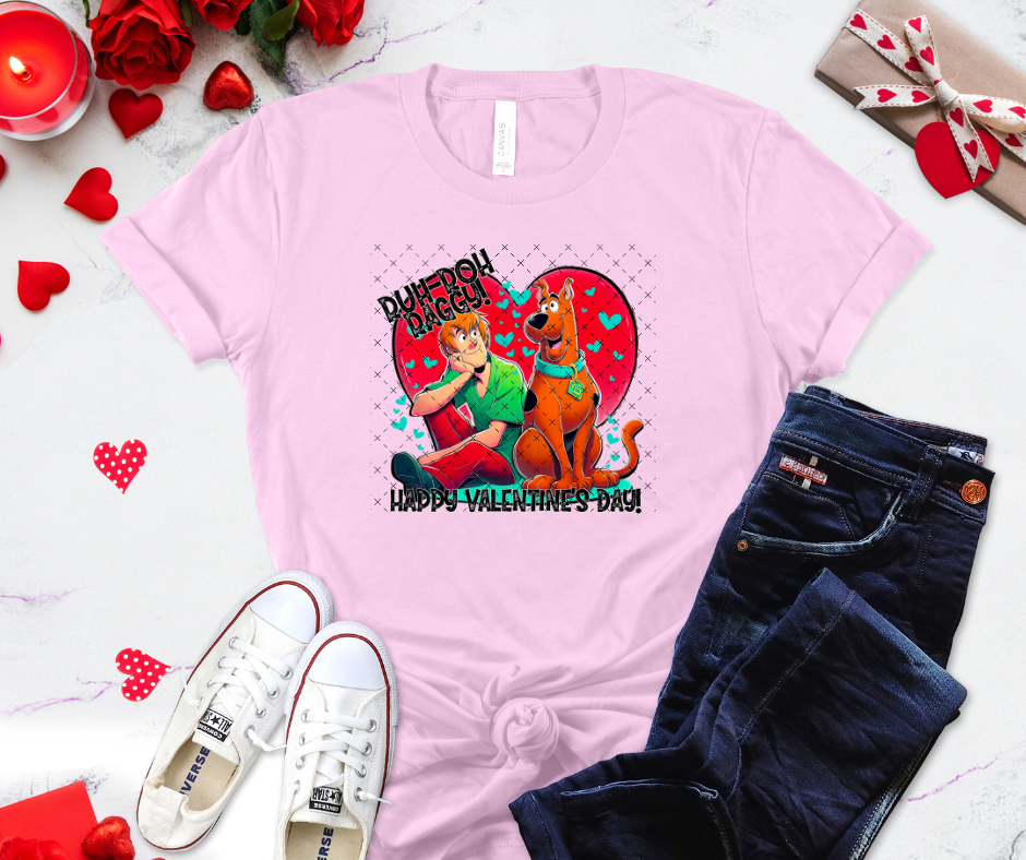 Shaggy Dog Valentines DTF Print