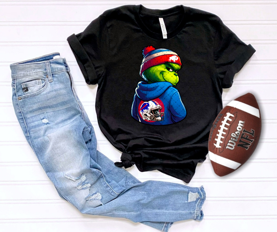 Green Guy Hoodie Back Buffalo Hockey DTF Print