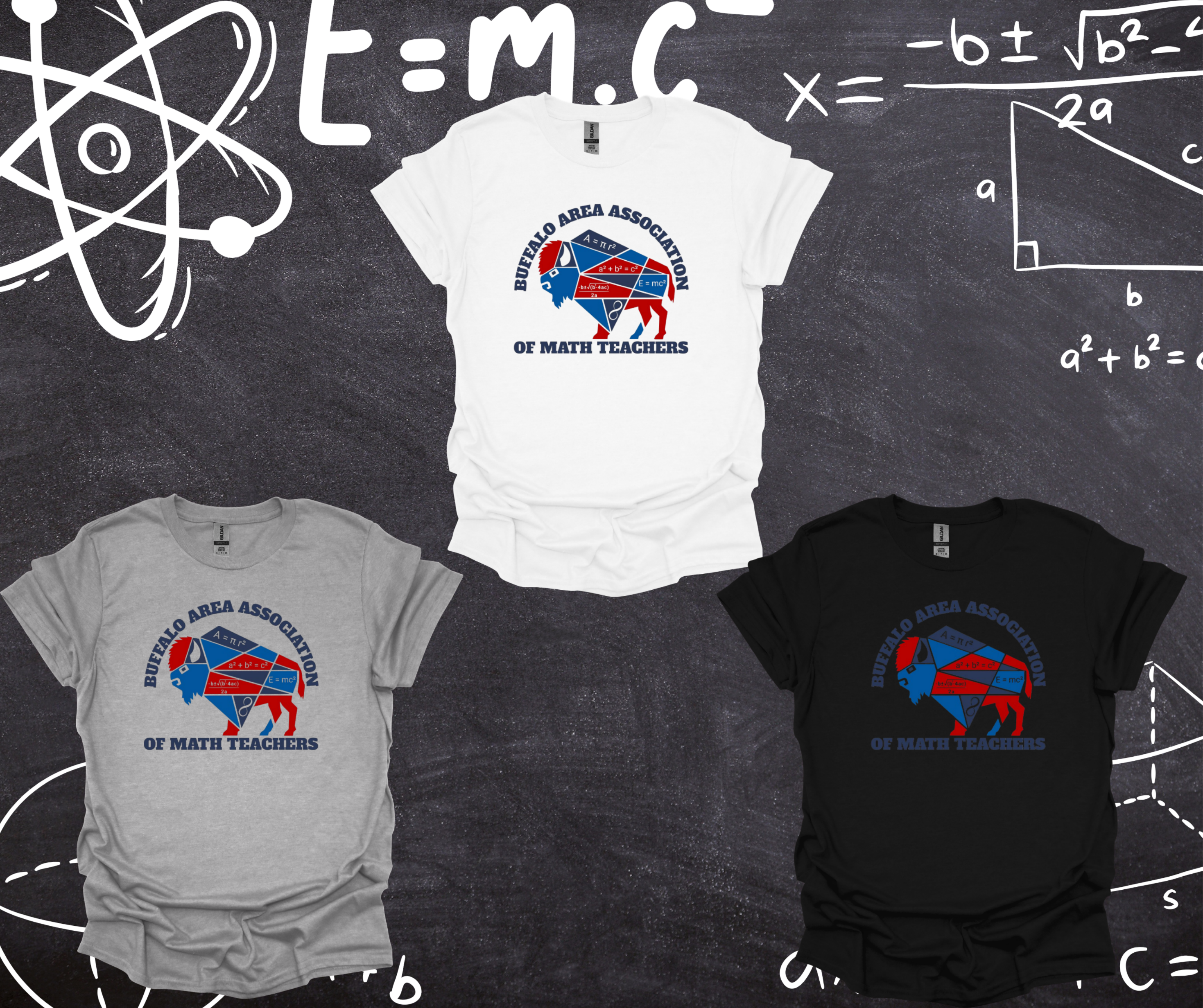 Buffalo Math Buffalo Math Teacher Association Logo T Shirt – L&L Laser & Print Co