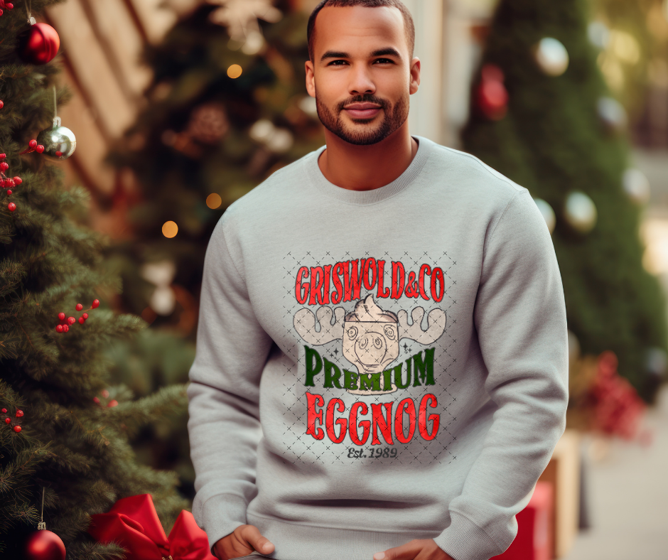 Eggnog Christmas DTF Print