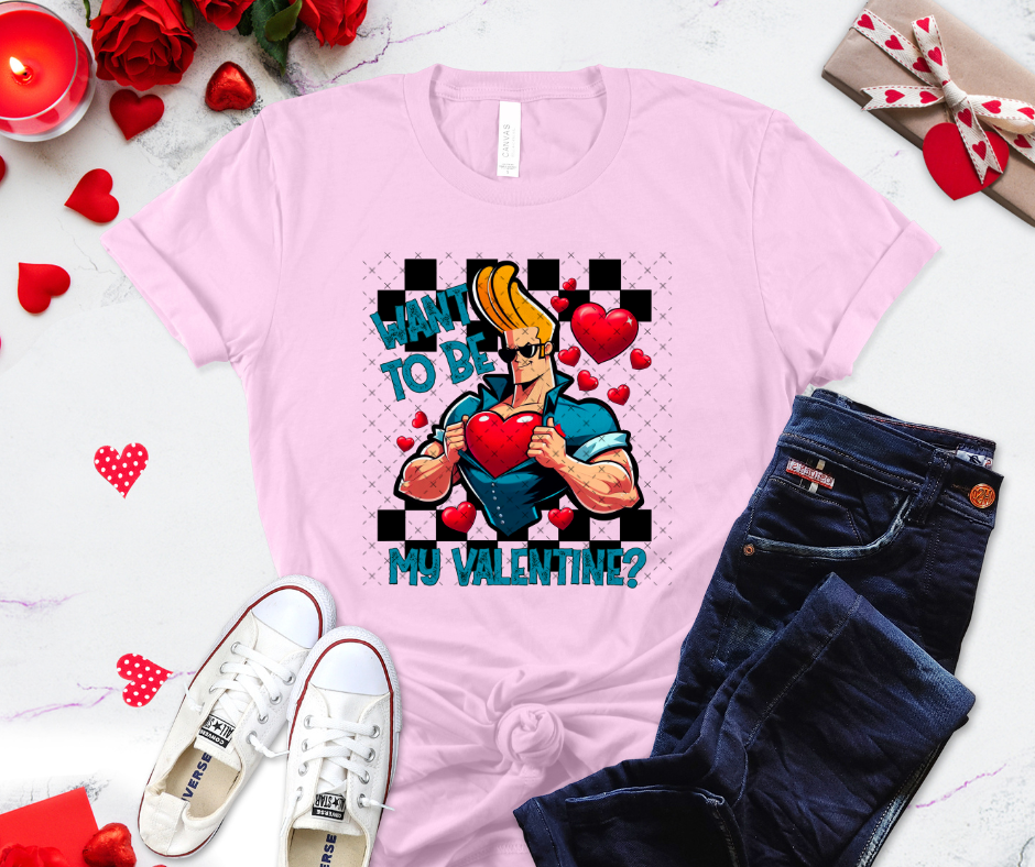 Guy with Heart Valentines DTF Print