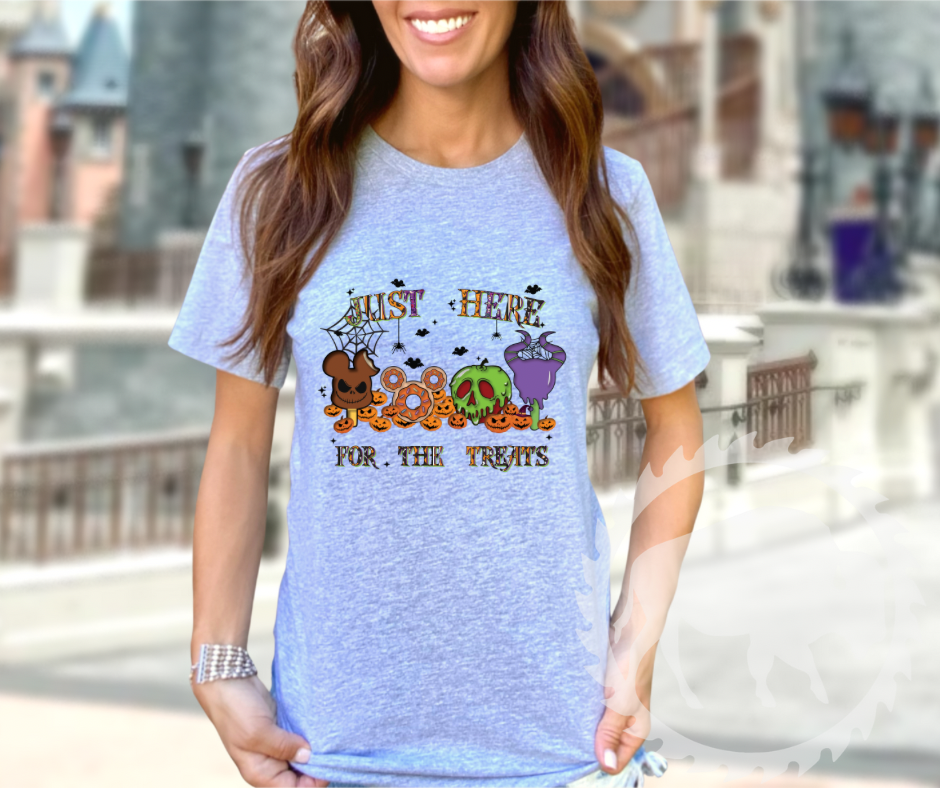 Just here for the treats Halloween DTF