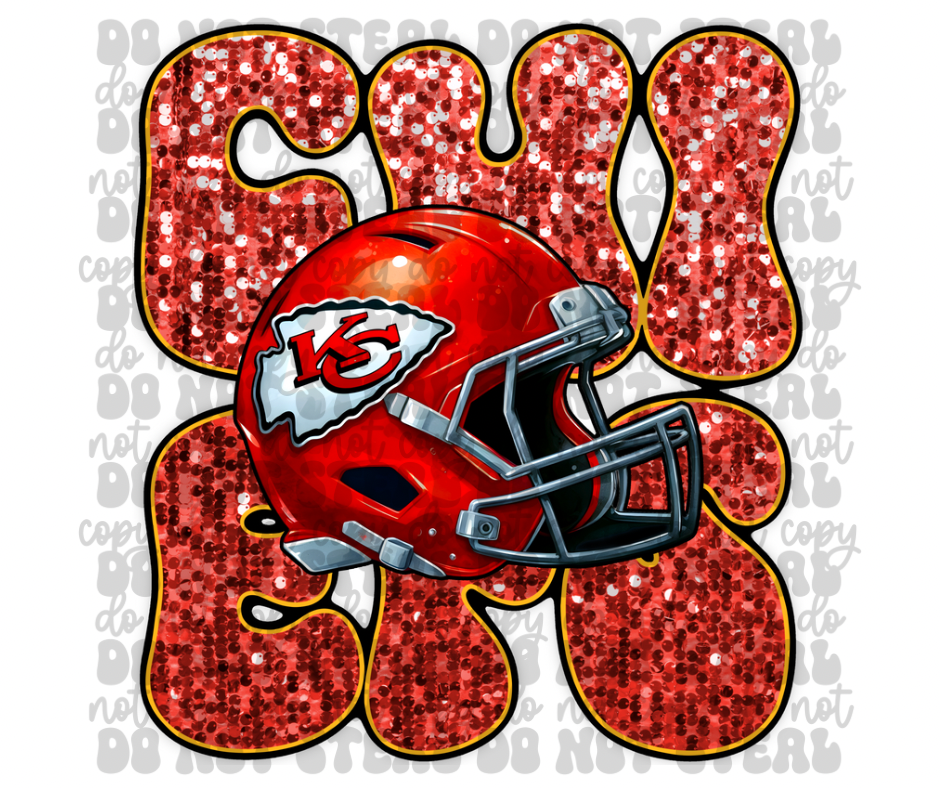 Chiefs KC DTF Print