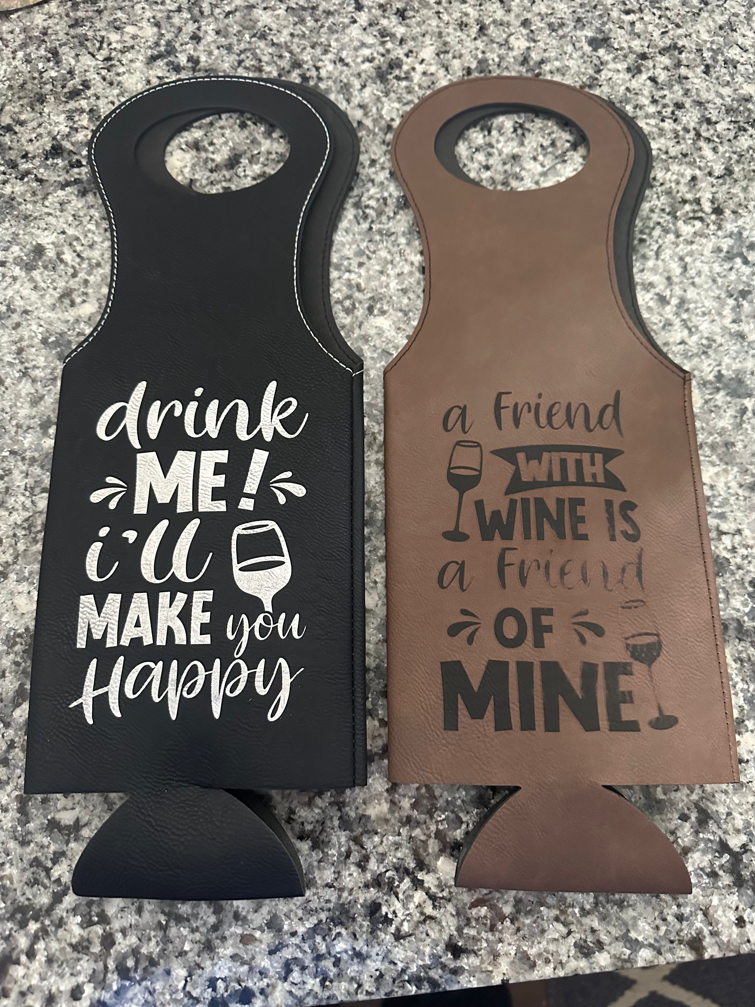 Laser engraved Wine bag
