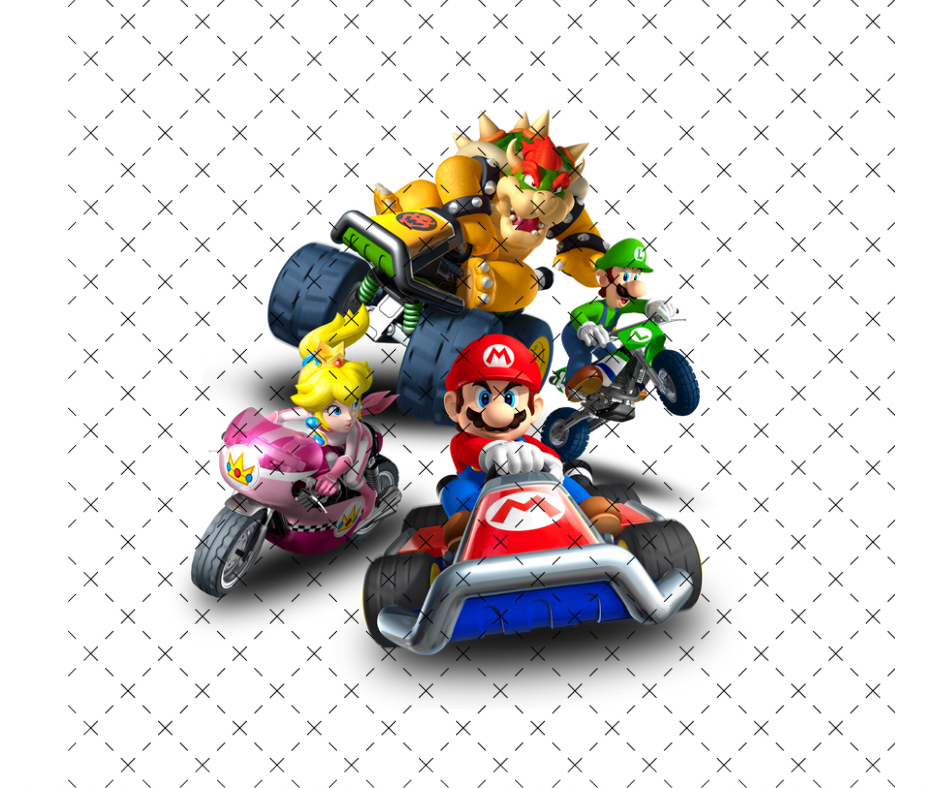 Tosuper Mario Racing Mario Racing DTF Print – L&L Laser & Print Co