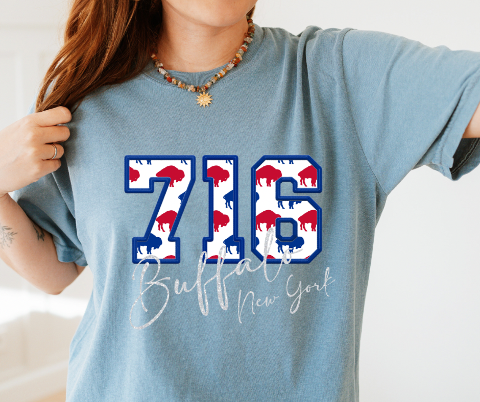 716 Buffalo Glitter DTF Print