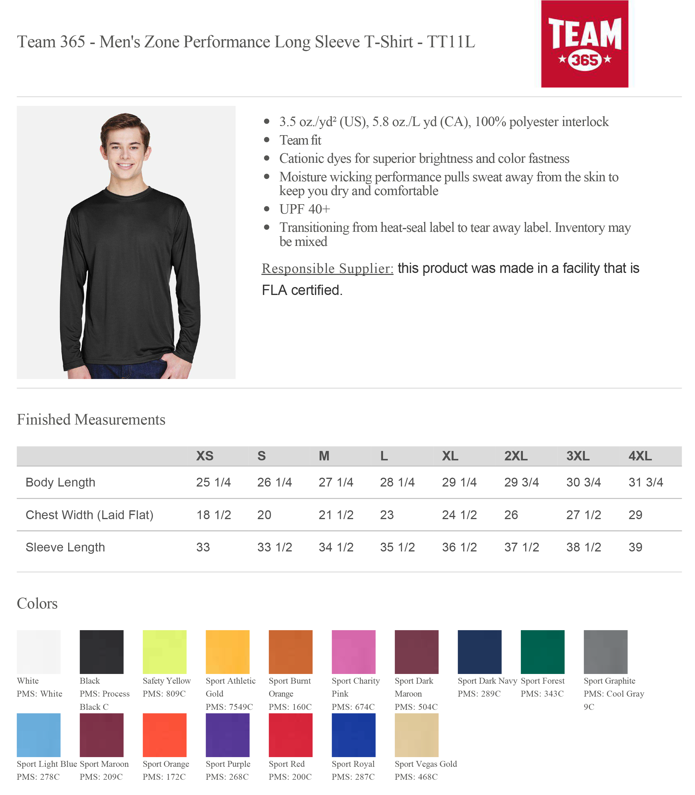 Custom 100% Polyester T-shirts & Long Sleeve T-shirts