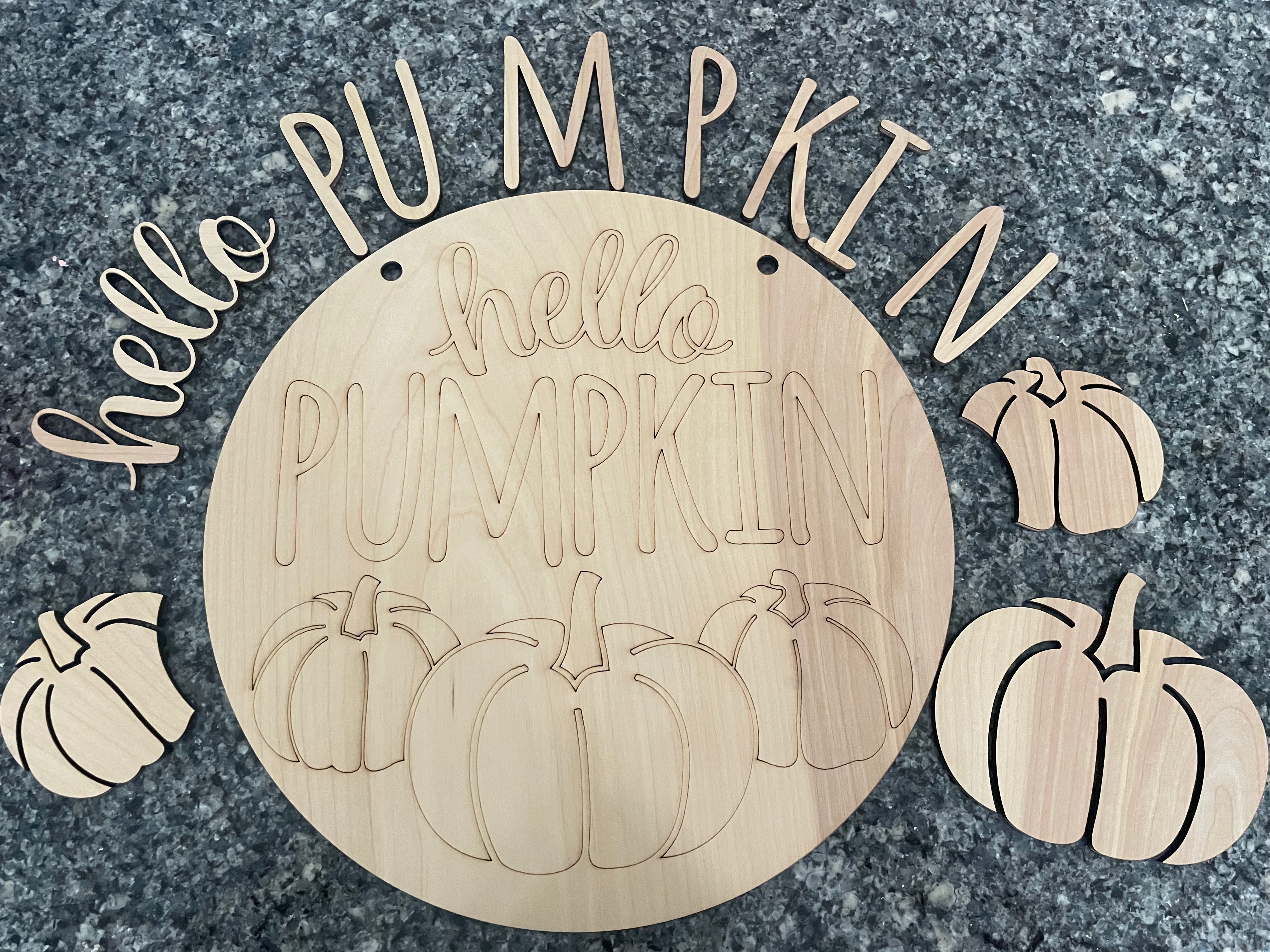 Hello Pumpkin DIY door round