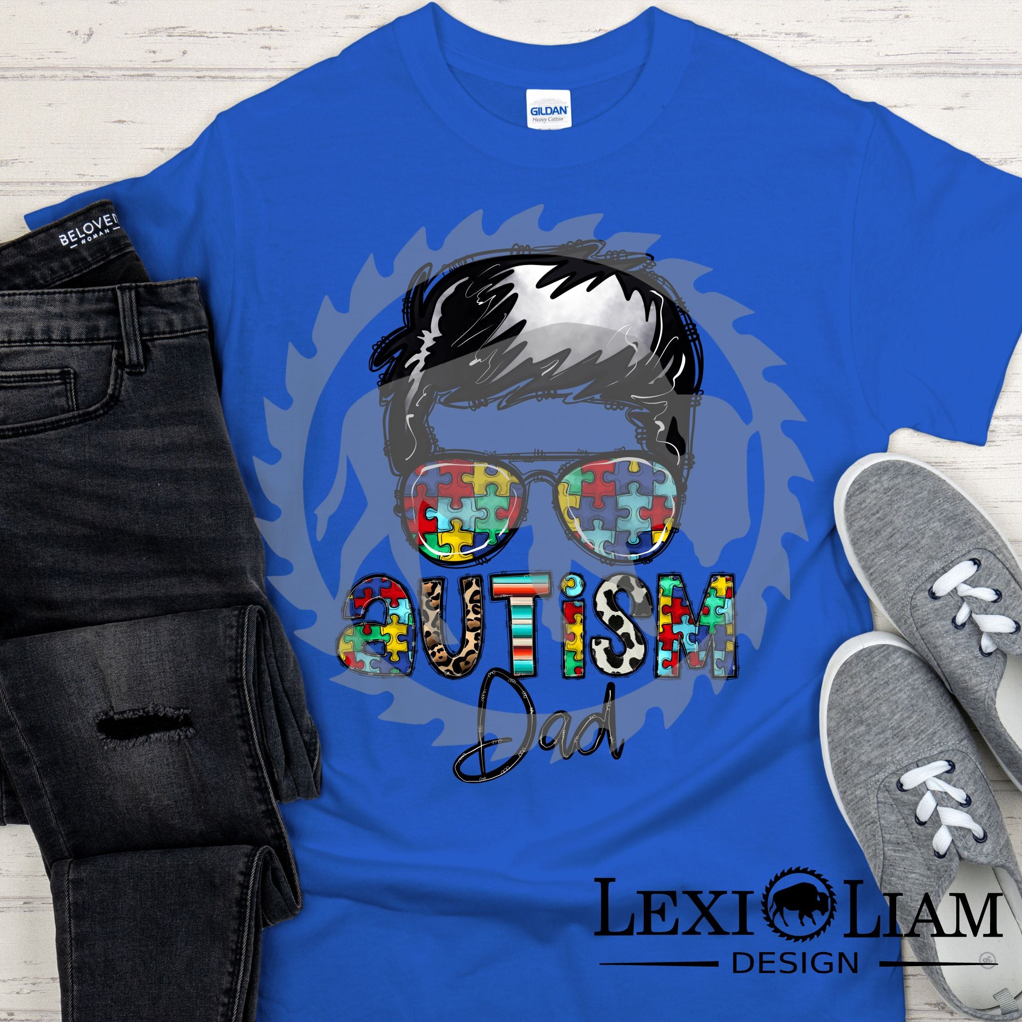 Autism Dad DTF Print