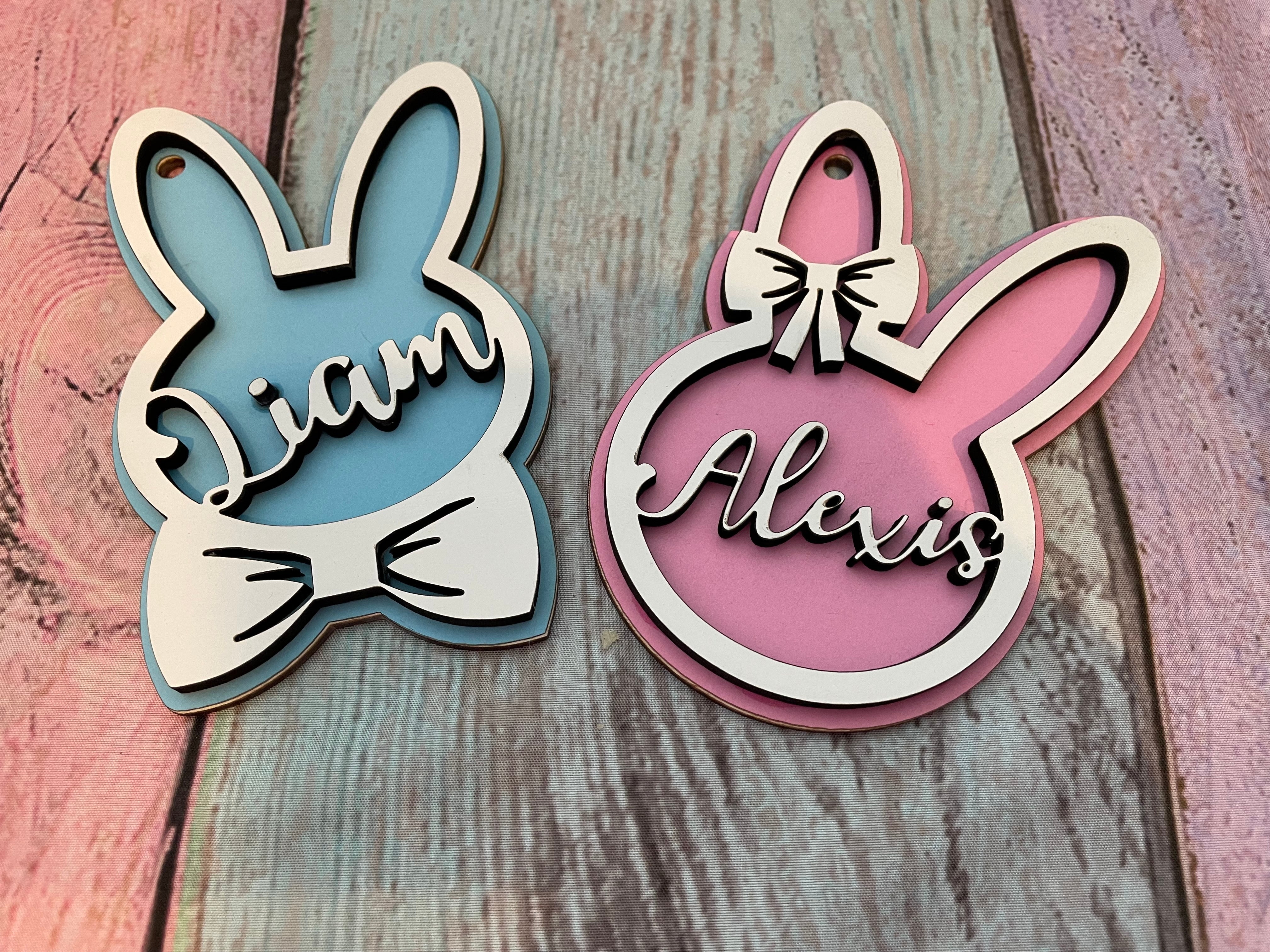 Easter Basket Bunny Head Tag
