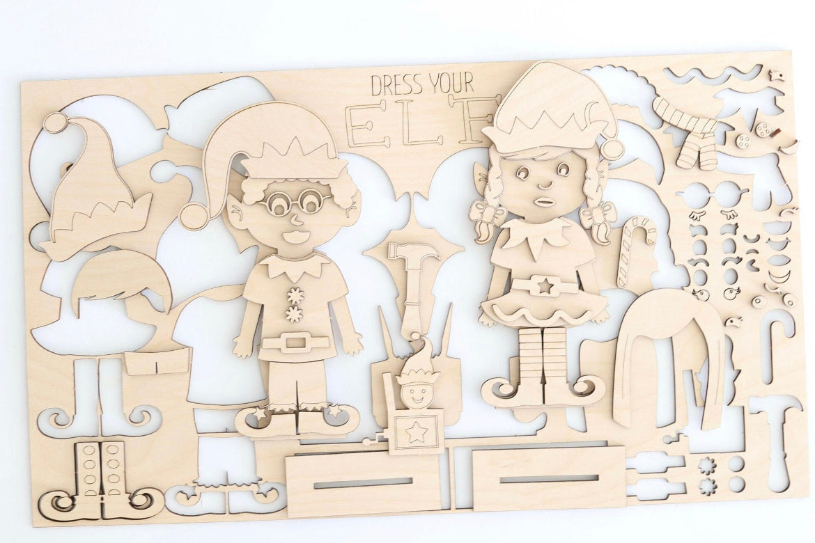 Build your own Christmas Elf-kids craft-DIY build
