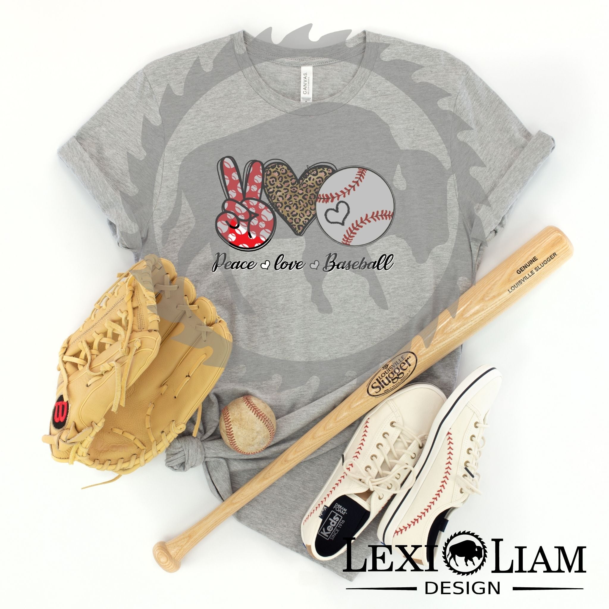 Peace,love,baseball DTF Print