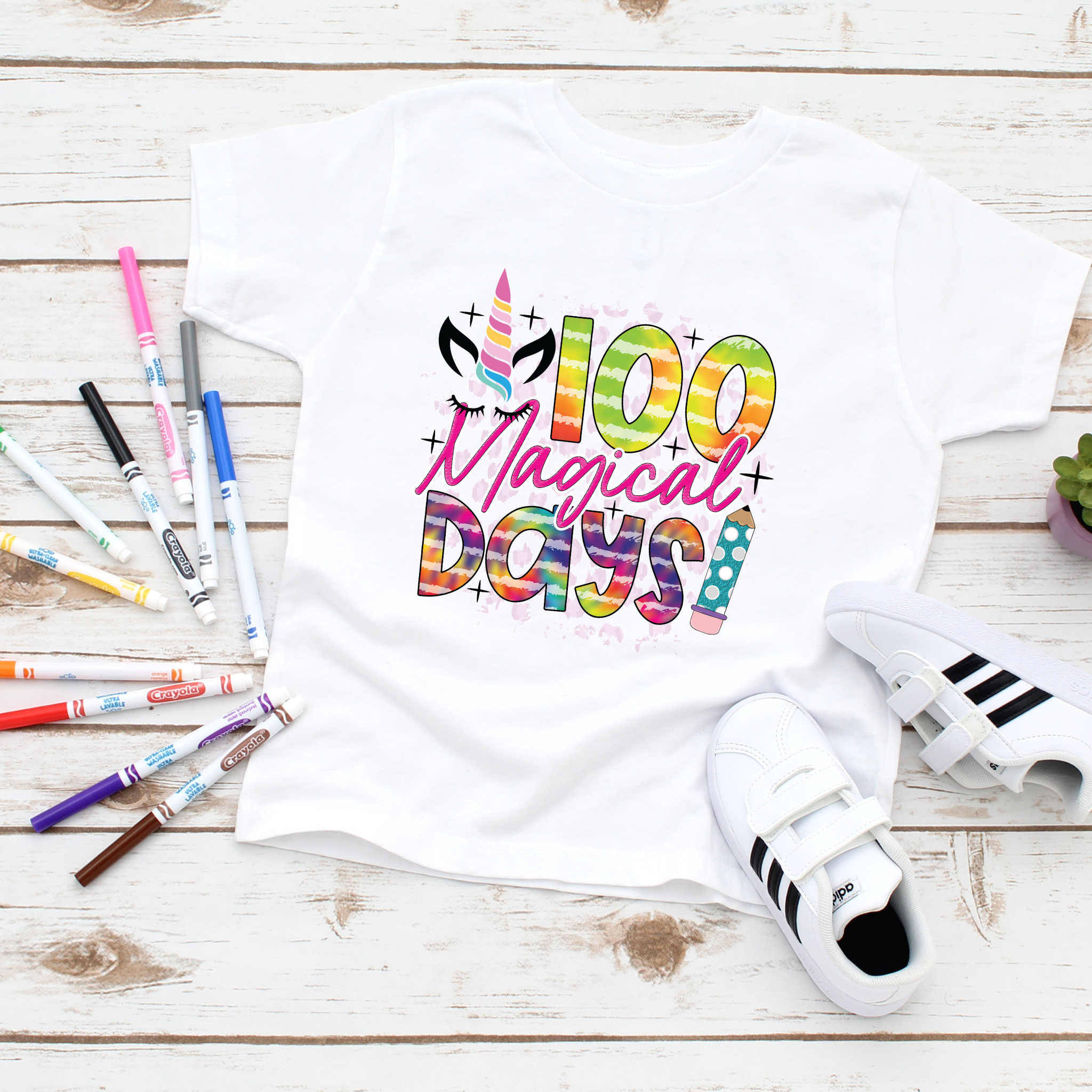 Unicorn 100th Day of School DTF Print