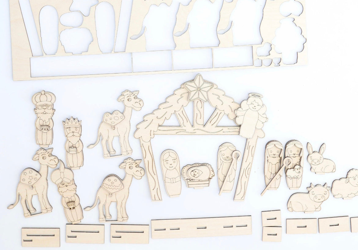 Build your own Nativity-kids craft-DIY build