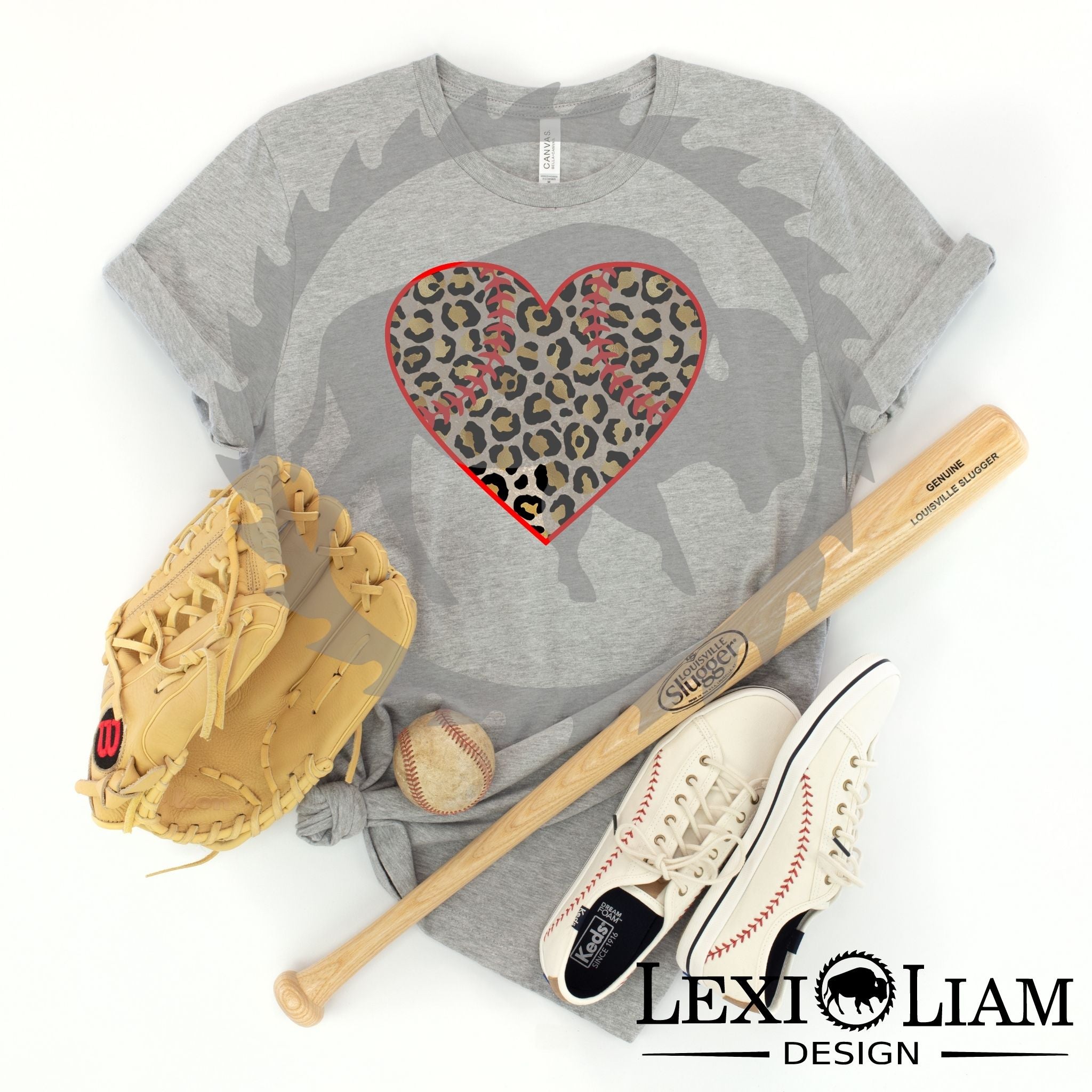 Baseball Heart DTF Print